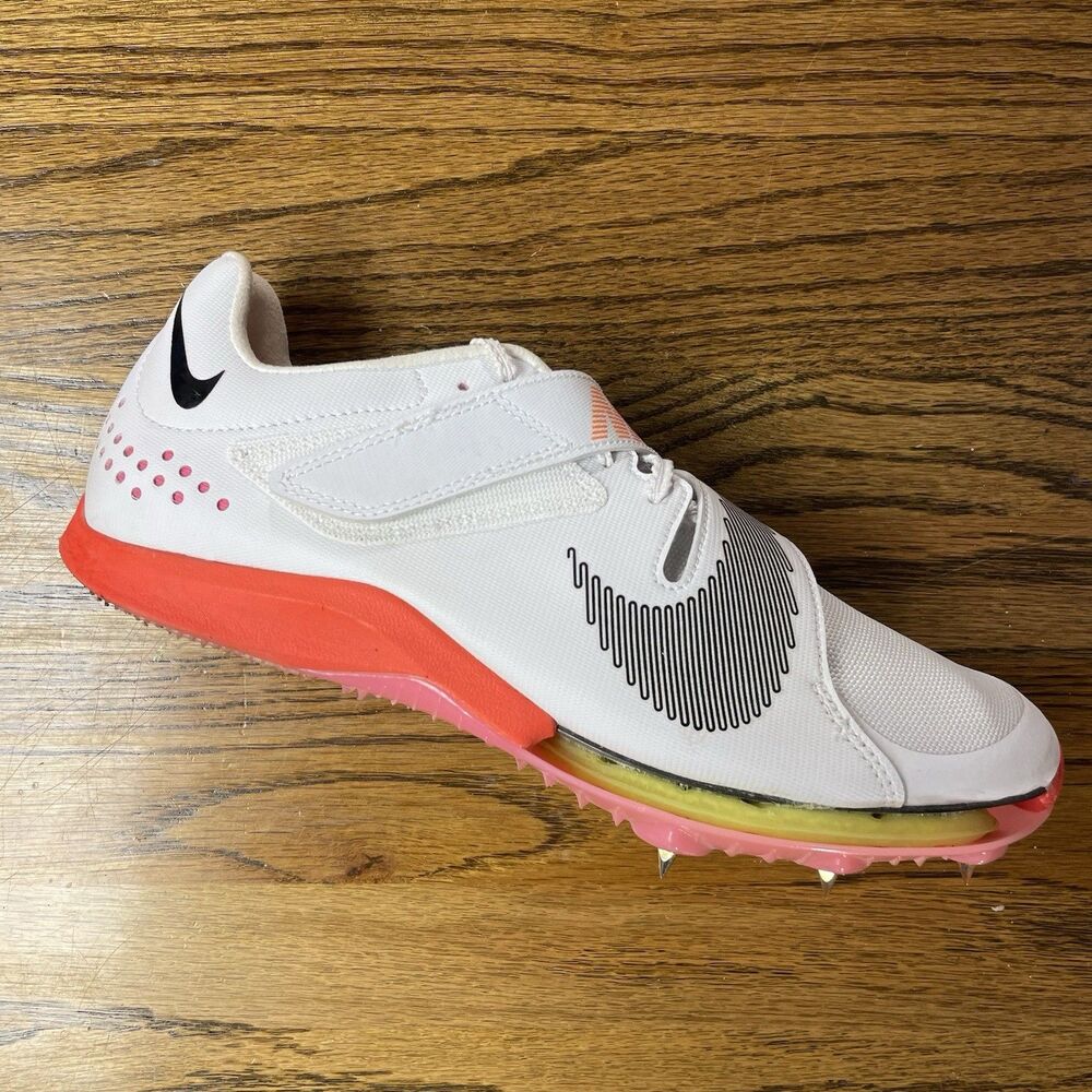 Nike Air Zoom LJ Elite Long Jump Spikes Men’s Size 6.5 Women’s 8 White